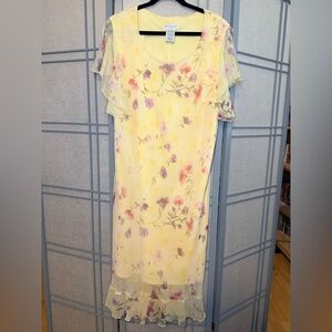 White Stag Yellow Floral Dress - 18/20W